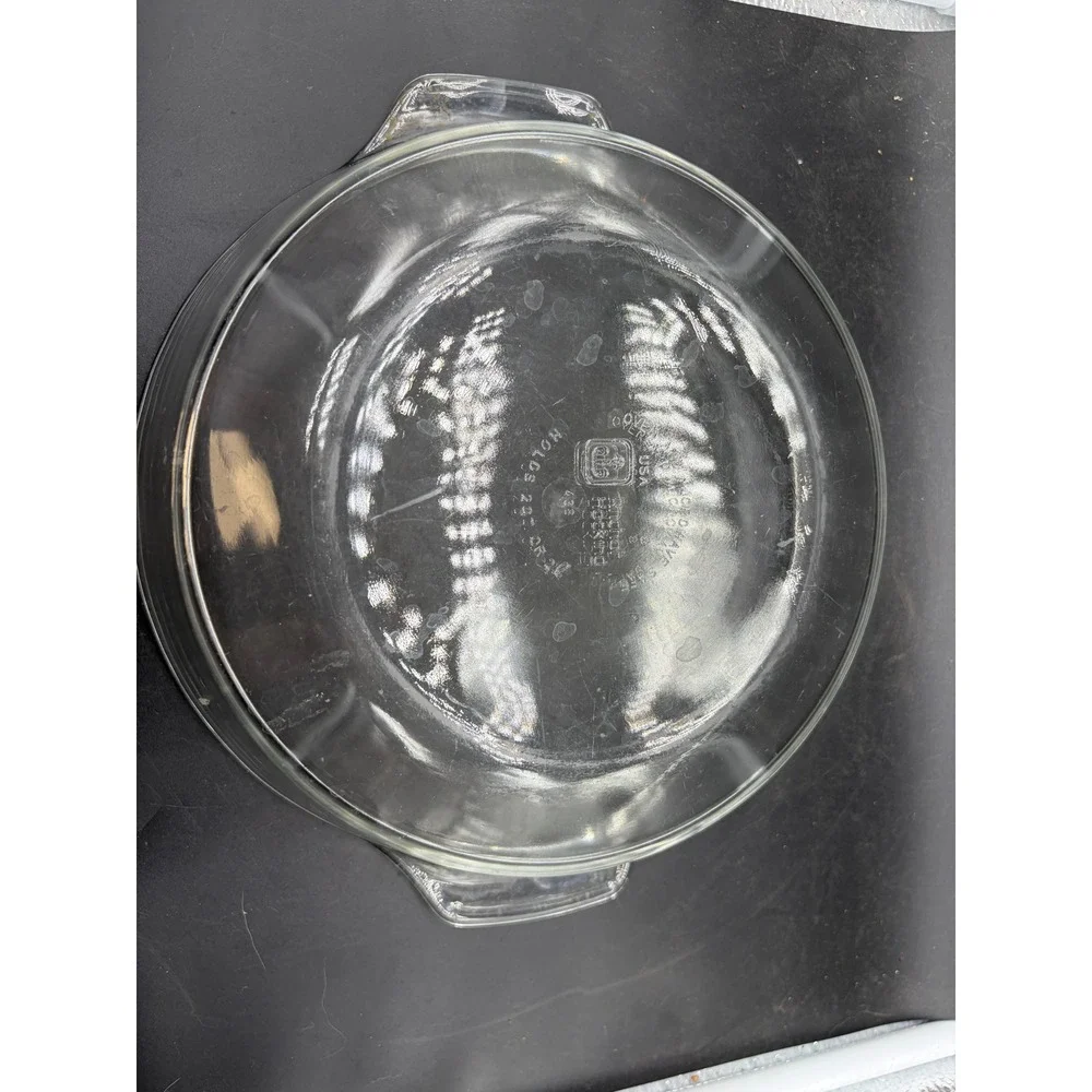 Anchor Hocking Clear Glass Round Casserole Dish with Lid 2 Quart USA Made